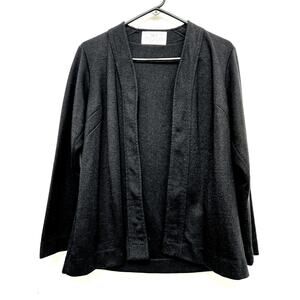 Women's Army Issue Open Front Cardigan by Imperial Knitting Black 435 Size 12